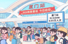 2026年铁路暑运今日启动 厦门火车站预计发送旅客630万人次