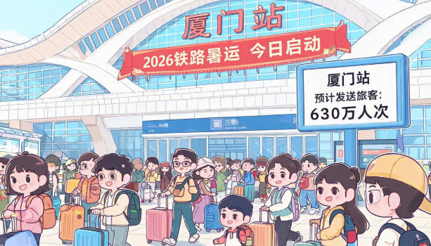 2026年铁路暑运今日启动 厦门火车站预计发送旅客630万人次