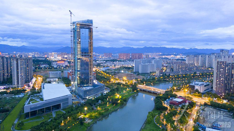 福建省福州市闽侯县，旗山湖公园风光。