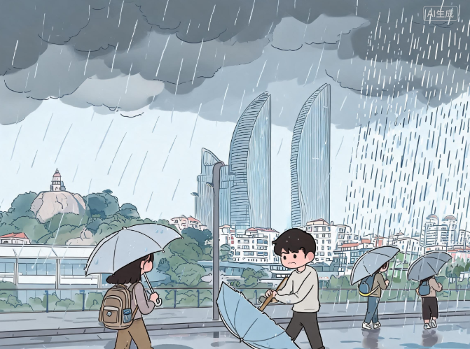 厦门今明多降雨出门要带伞 局部地区或达到大雨量级