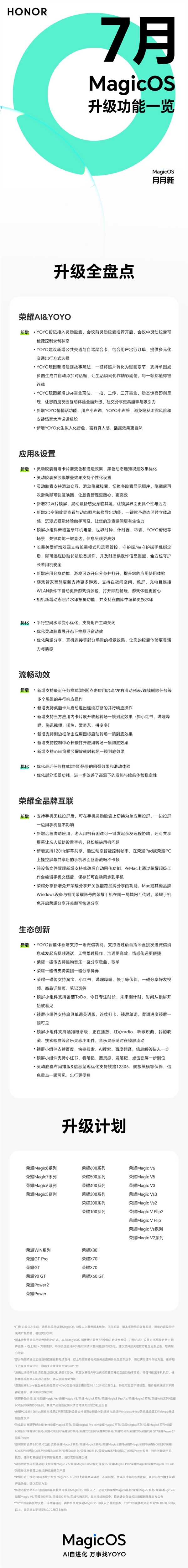 荣耀MagicOS 10 7月更新首批推送：动效更丝滑 还能远程帮长辈用手机