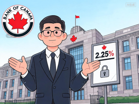 加拿大央行继续维持基准利率2.25%不变