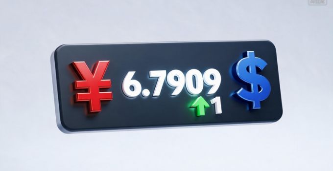 人民币对美元汇率中间价报6.7909 调升1个基点