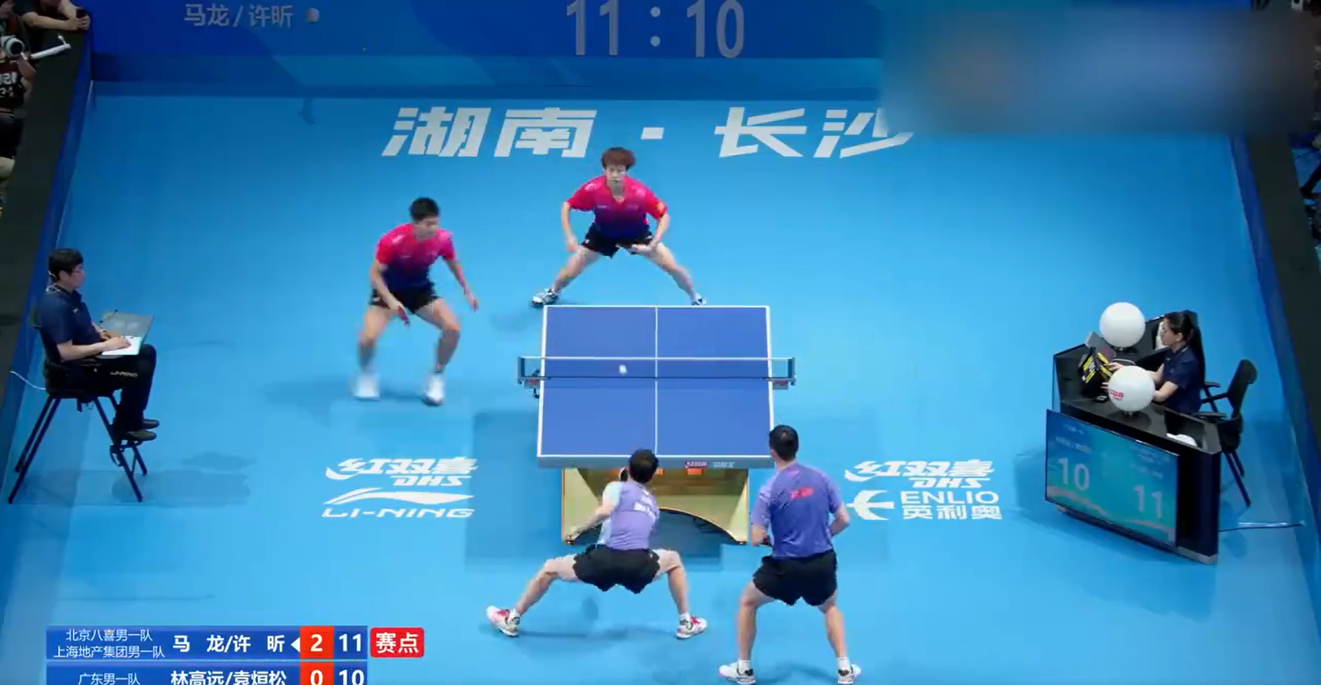 “龙蟒组合”豪取4连胜!马龙/许昕晋级全锦赛男双决赛