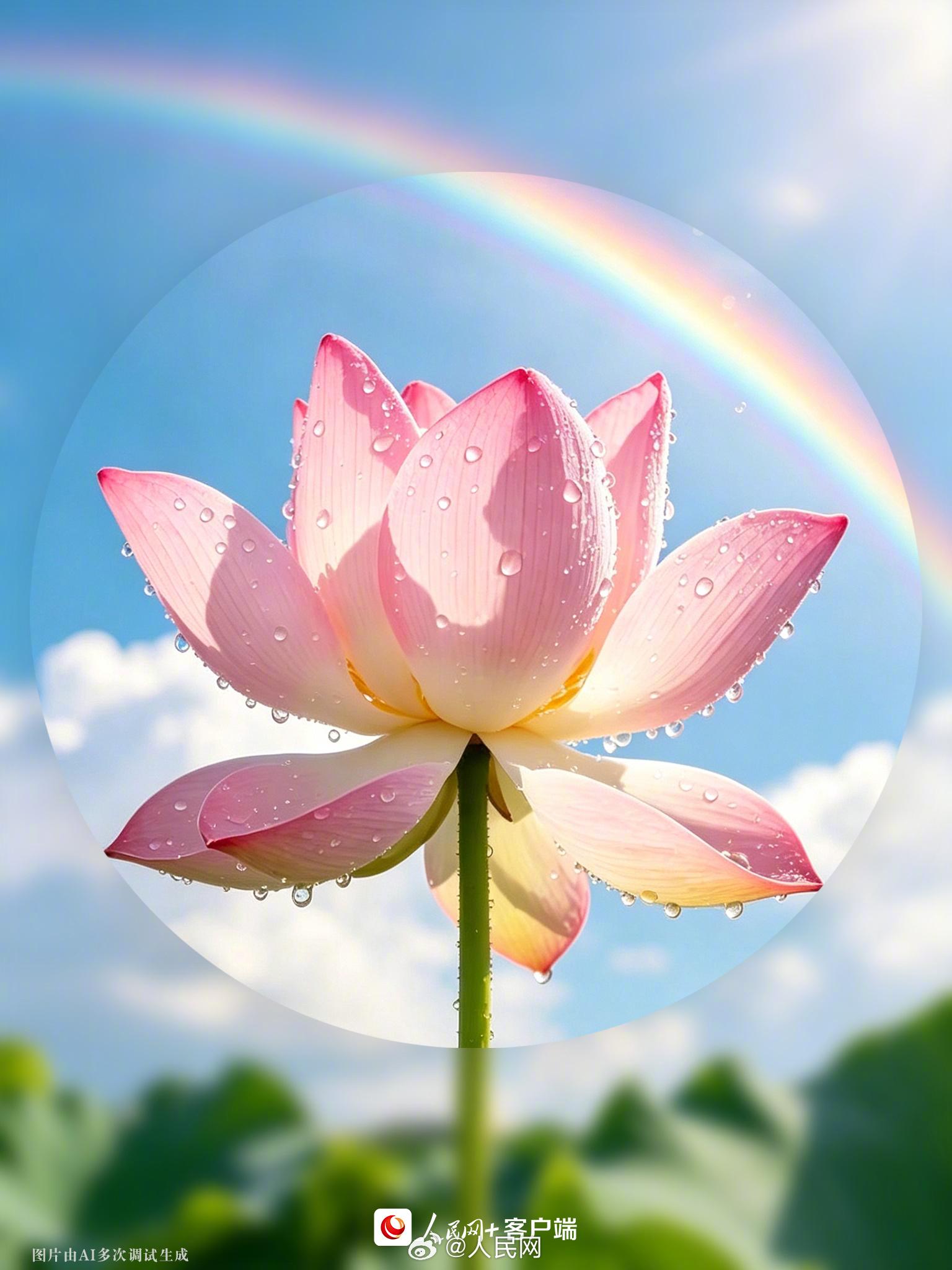 夏日专属好运莲花头像！