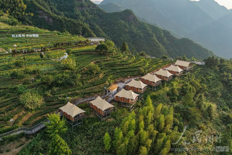 福建省南平市政和县外屯乡的天村稠岭景区景观。