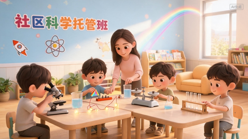 当物理实验室被“搬”进社区托管班
