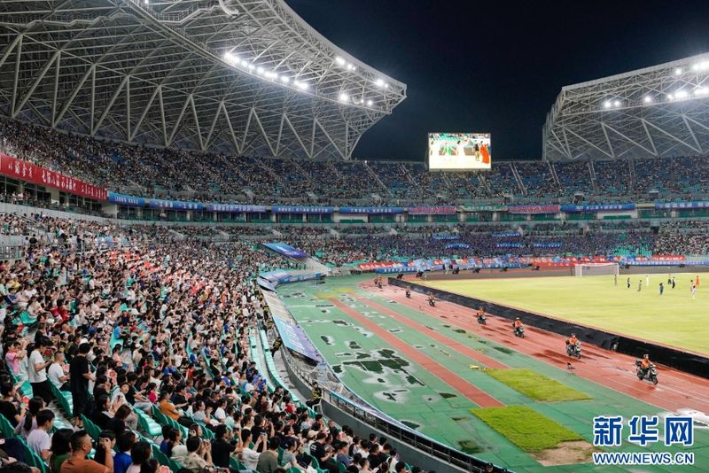 图为福州海峡奥体中心比赛现场。新华网 蒋巧玲 摄