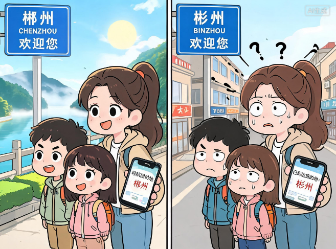 母子三人想去郴州结果到了彬州 一南一北相距1000多公里