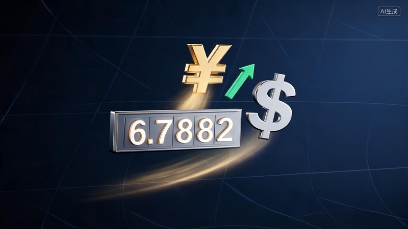 人民币对美元汇率中间价报6.7882 调升18个基点
