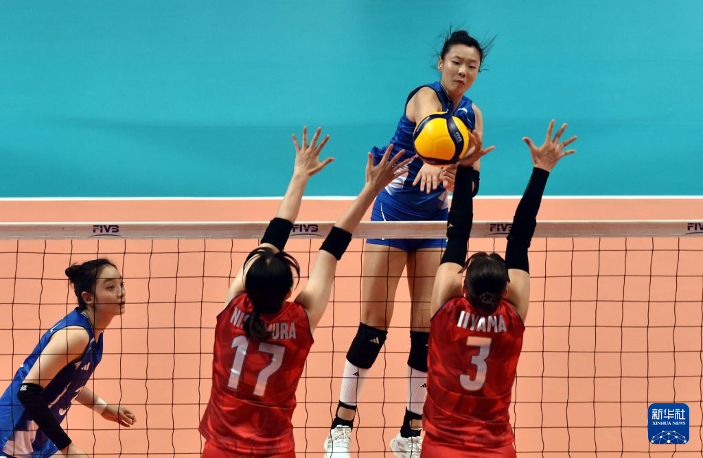亚洲东区女子排球锦标赛：中国队胜日本队