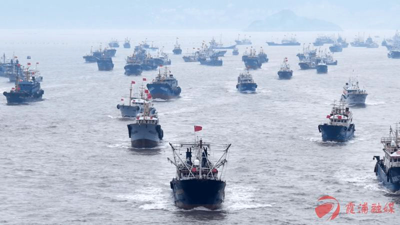 宁德市霞浦县“小开渔”正式重启，600多艘渔船扬帆起航出海寻鲜。