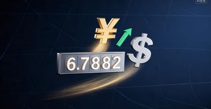 人民币对美元汇率中间价报6.7882 调升18个基点