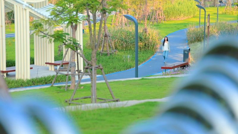 晨跑健身、午后散步、傍晚遛娃、周末闲谈……不管是独自松弛放空，还是全家出游嬉戏，这里都能完美适配。