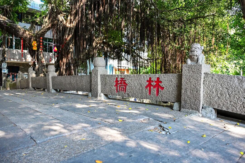 穿过牌坊便是建于北宋年间的石砌林桥。