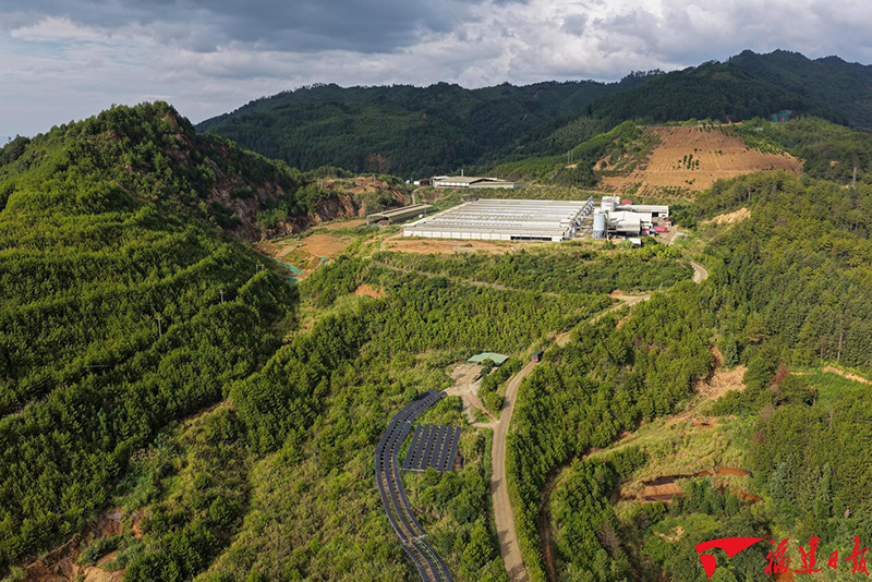 7月20日,生态修复后的前坪乡山川村废弃矿山,近处为光伏扶贫项目,远处为蛋鸡产业化项目,实现生态修复与产业发展双赢,废弃矿山变身“阳光聚宝盆”。游庆辉 摄