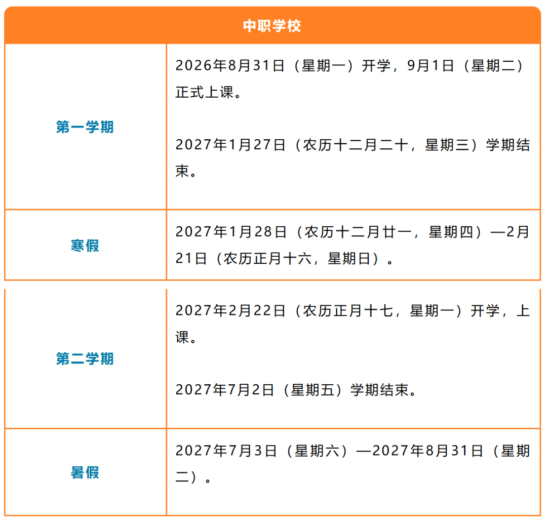 暑期进入尾声 开学余额不足 福建中小学校历公布