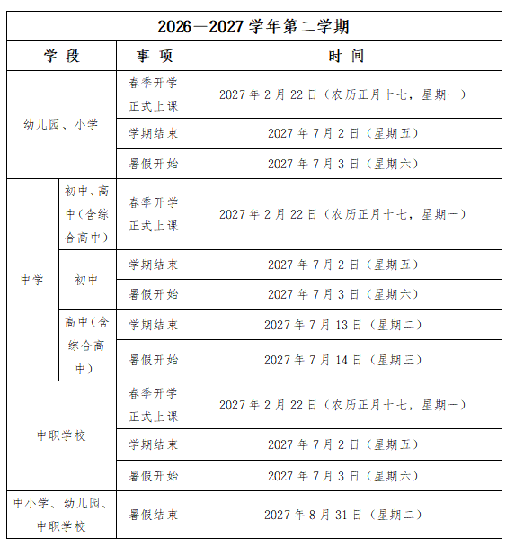 暑期进入尾声 开学余额不足 福建中小学校历公布