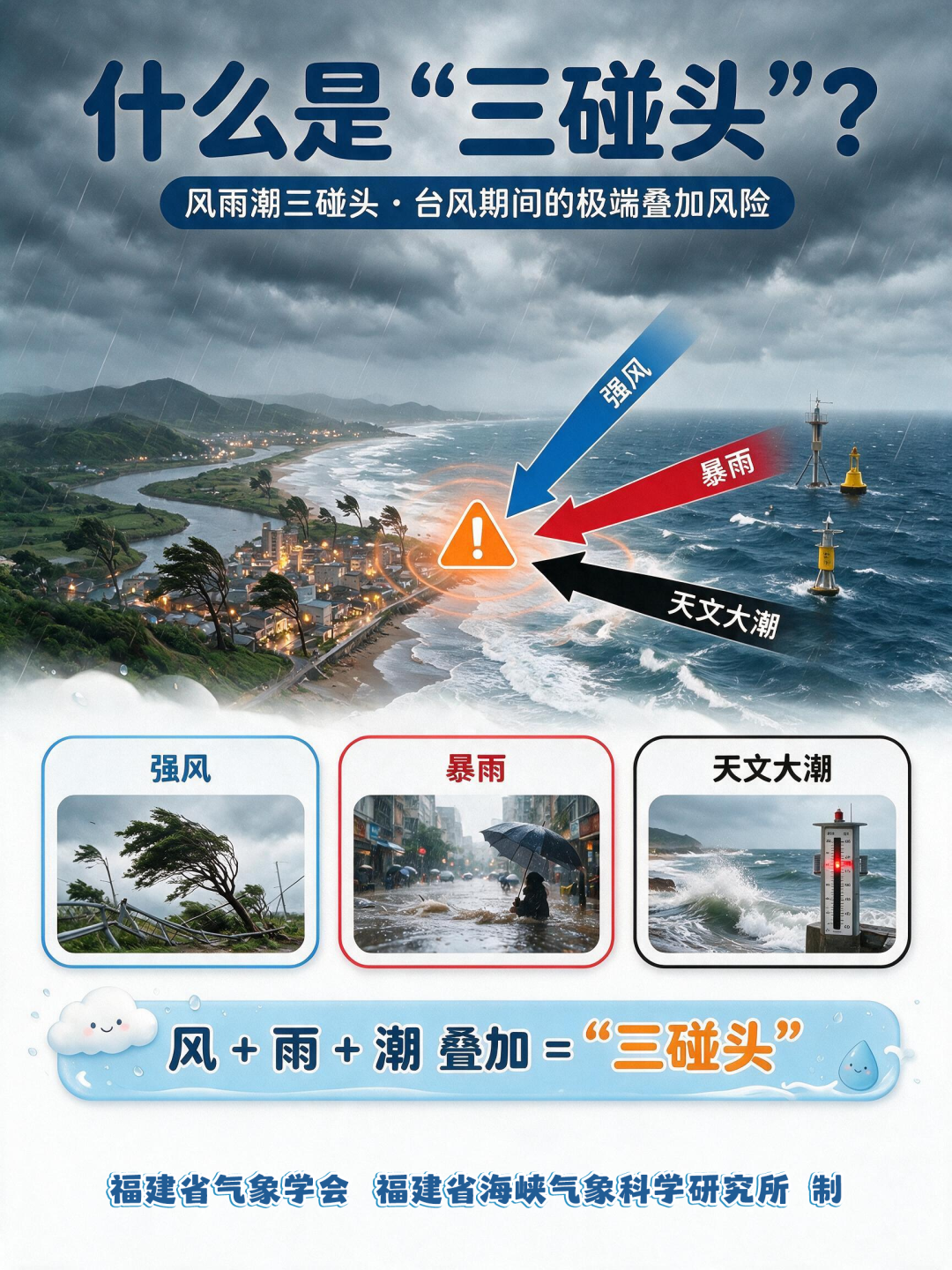 再度加强为强台风级！台风“沙德尔”撞上天文大潮，“风雨潮三碰头”有多危险？
