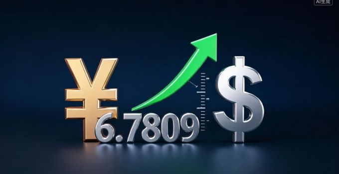 人民币对美元汇率中间价报6.7809 调升19个基点