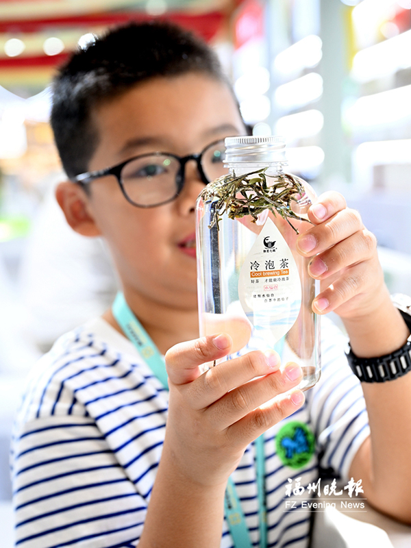 茶交会上，冷泡茶受到孩子青睐。记者 石美祥 摄