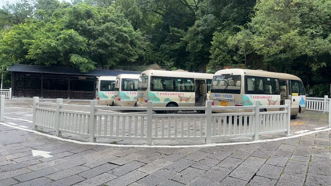 为保障游客通行安全，闸机进口右侧辟出一条宽约三至四米的人行专用道，配设隔离栏，实现人车分流。
