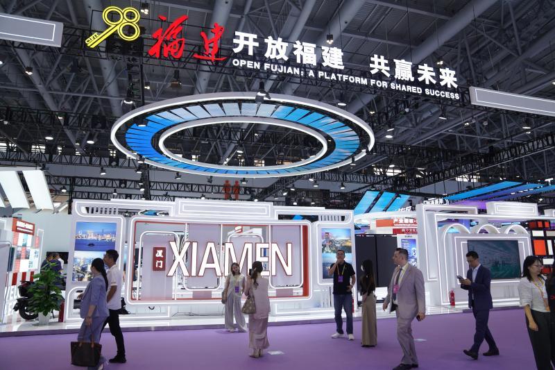 9月8日，第二十六届中国国际投资贸易洽谈会福建展馆。林梓健 摄