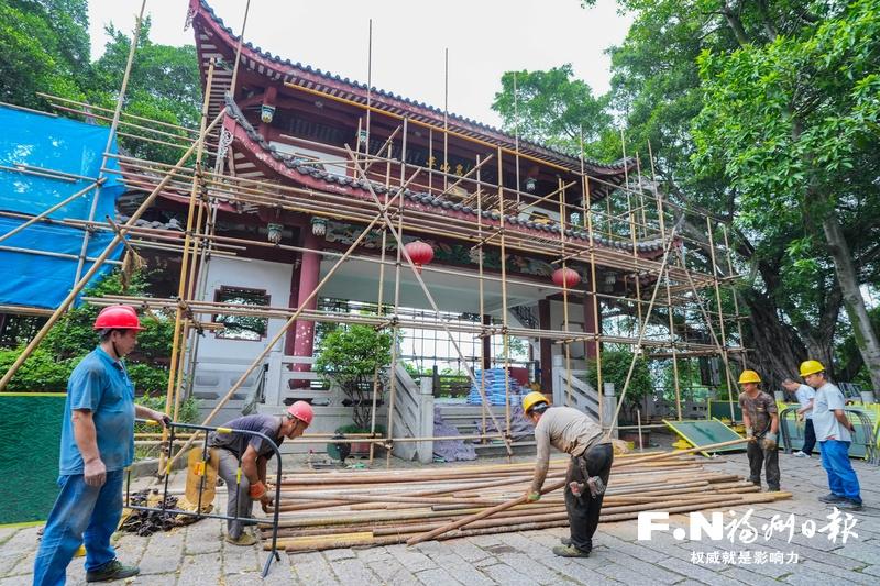 乌山历史风貌区亭廊修缮启动
