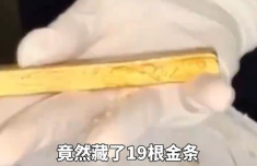 一箱活青蟹里藏着19根金条 海关查获黄金9.681千克