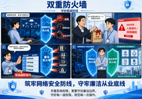 国网厦门供电公司“清风创作”作品欣赏：筑牢双重防火墙