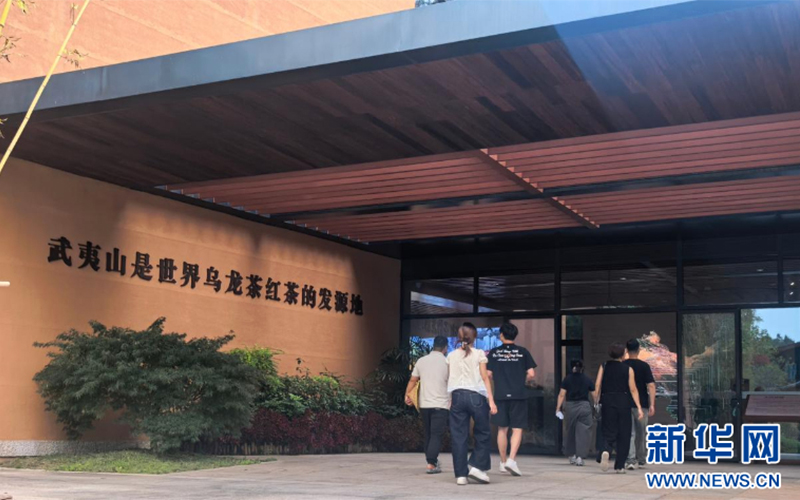 游客走进燕子窠“三茶”统筹展示馆。（裴礼辉 摄）