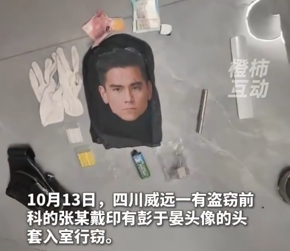 笨贼戴“彭于晏头套”入室行窃 当地警方仅用5小时便将其抓获