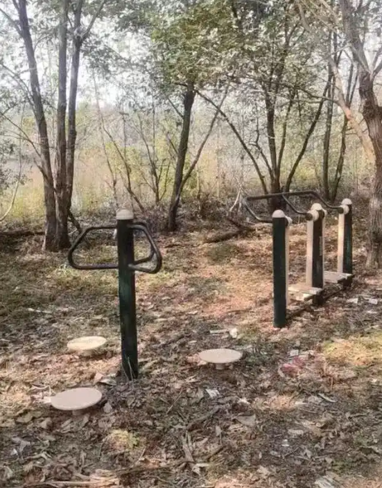 荒郊野地安装健身器材 这不是摆设吗? 当地回应:附近有村民居住