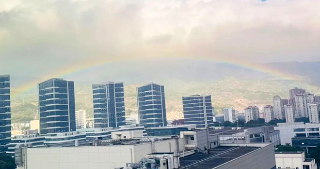 刷屏了！福州上空惊现彩虹！你拍到了吗？