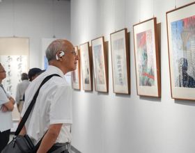 纪念长征胜利90周年 157幅书画作品亮相福建省画院