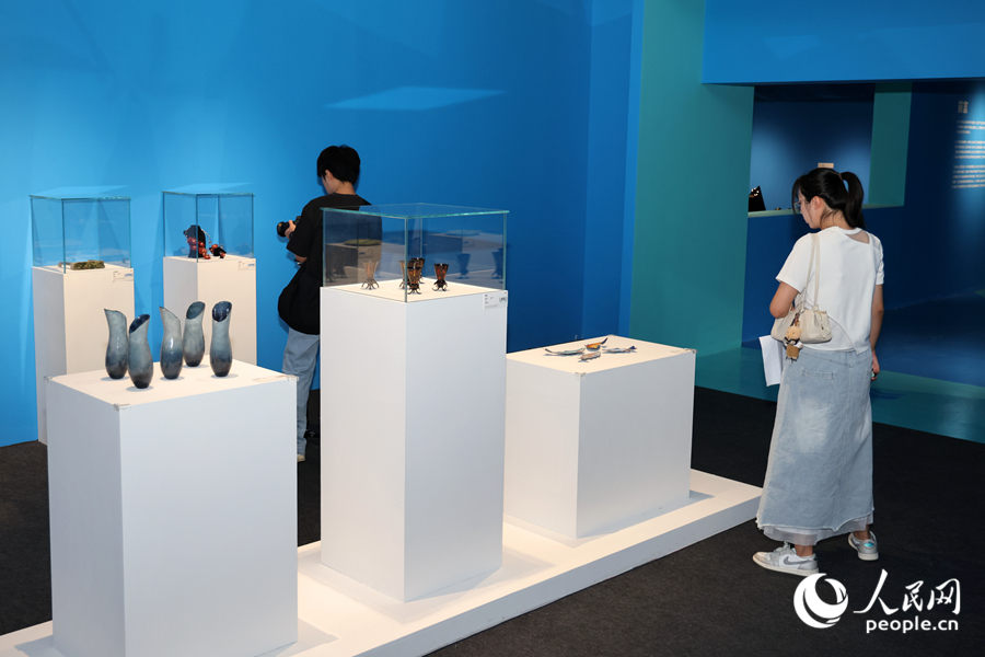 台湾地区入选作品专属展区。人民网记者 陈博 摄