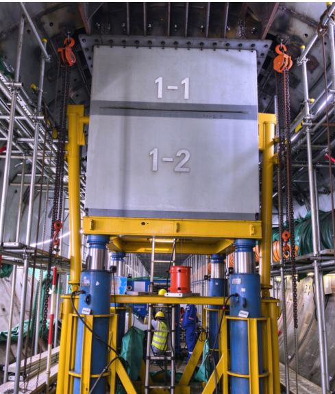 漳州核电4号排水隧洞10根排水立管顶升施工全部完成