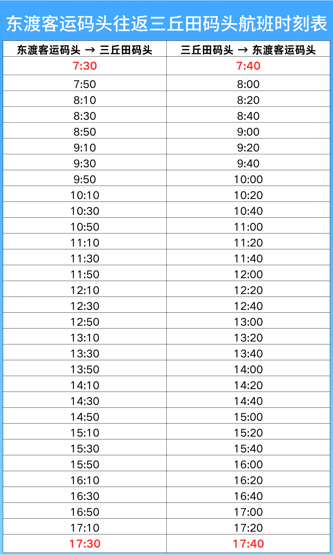 厦门轮渡发布通知！航班时间有变